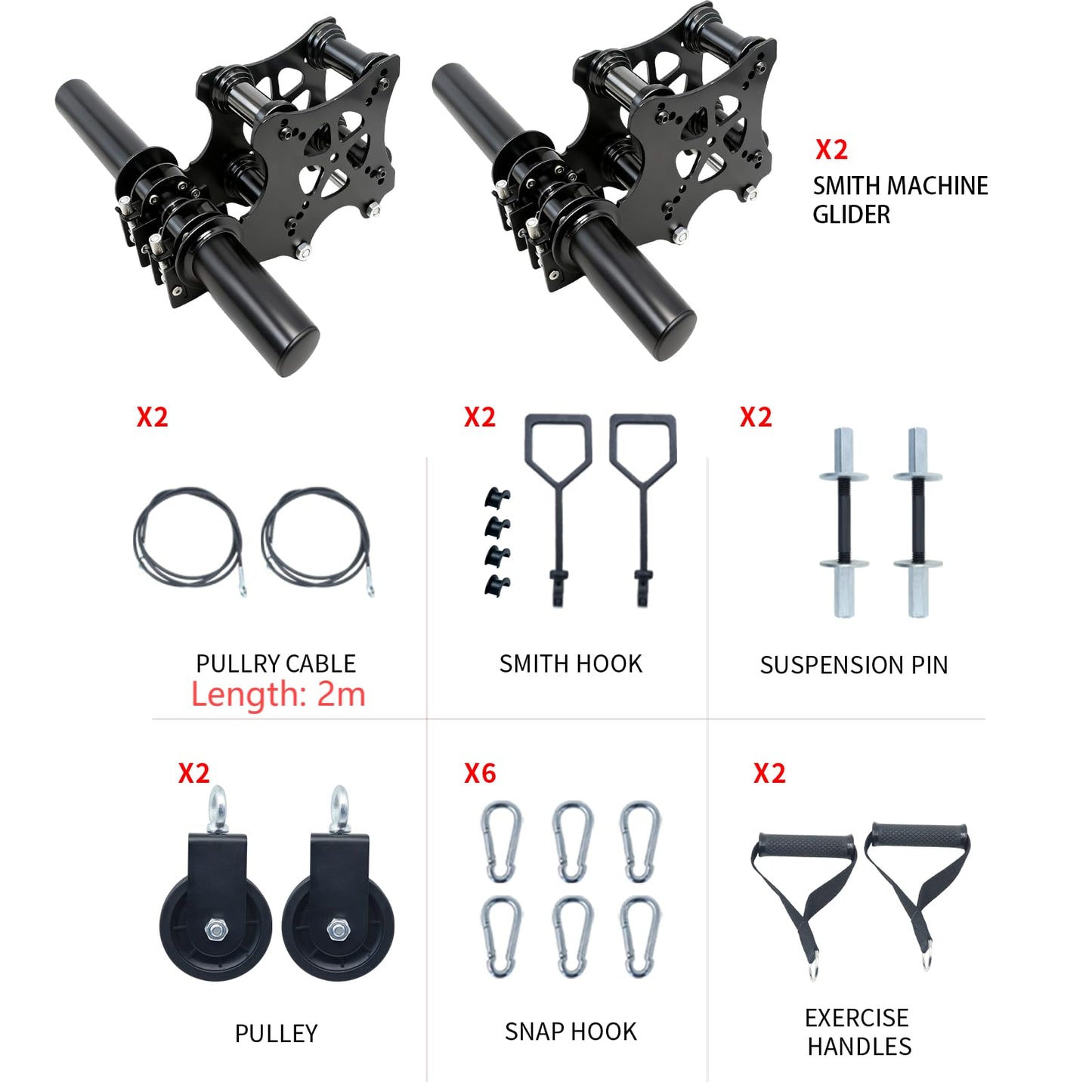 AHTAPFON Upgrade Smith Machine Attachments for Cable Machine Attachment,Cable Pulley Attachment for Power Rack Attachments,Squat Rack Attachments for Cable Crossover Deep Squat LAT Pull Down