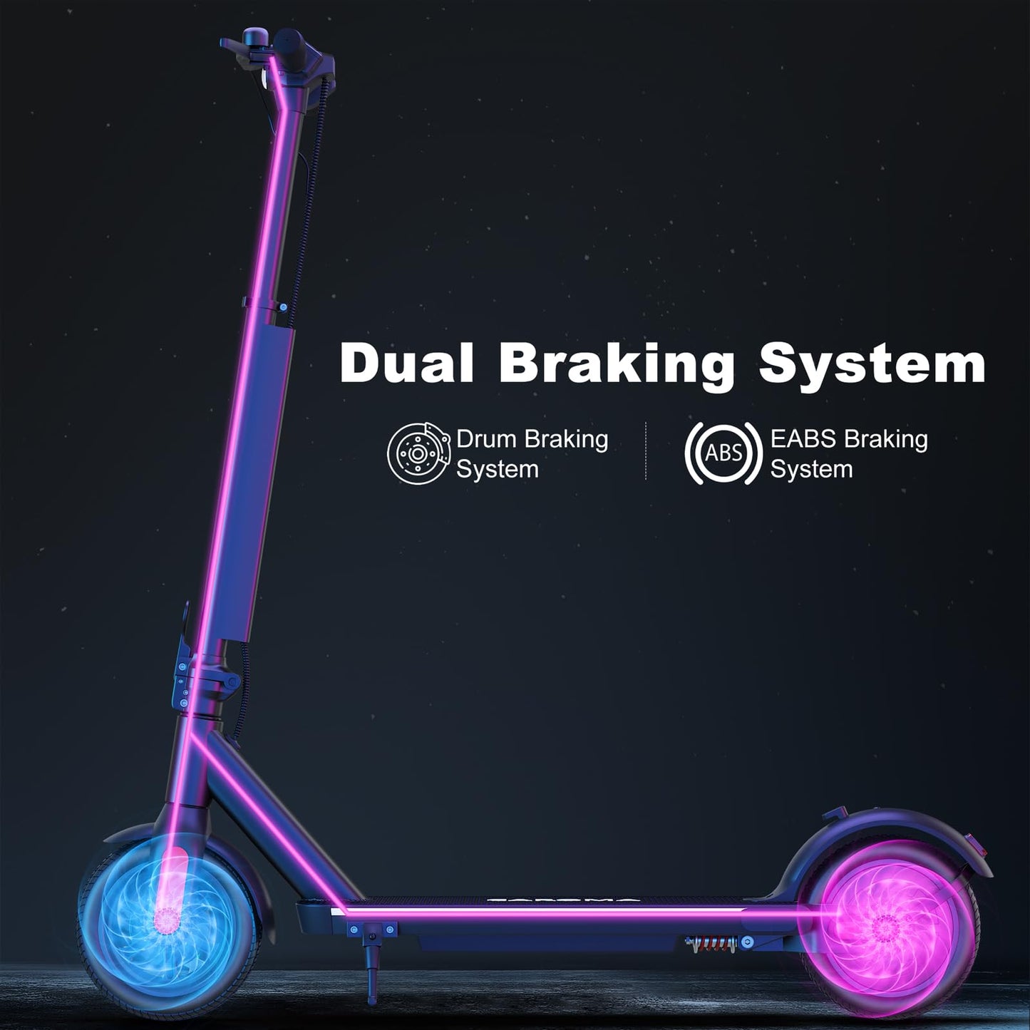 Caroma Electric Scooter Adults, 20 mph & 300 lbs, 350W Motor, 20 Miles Range & 20 Mph, 9" Solid Tires, Folding Motorized Scooter for Adults, App Control