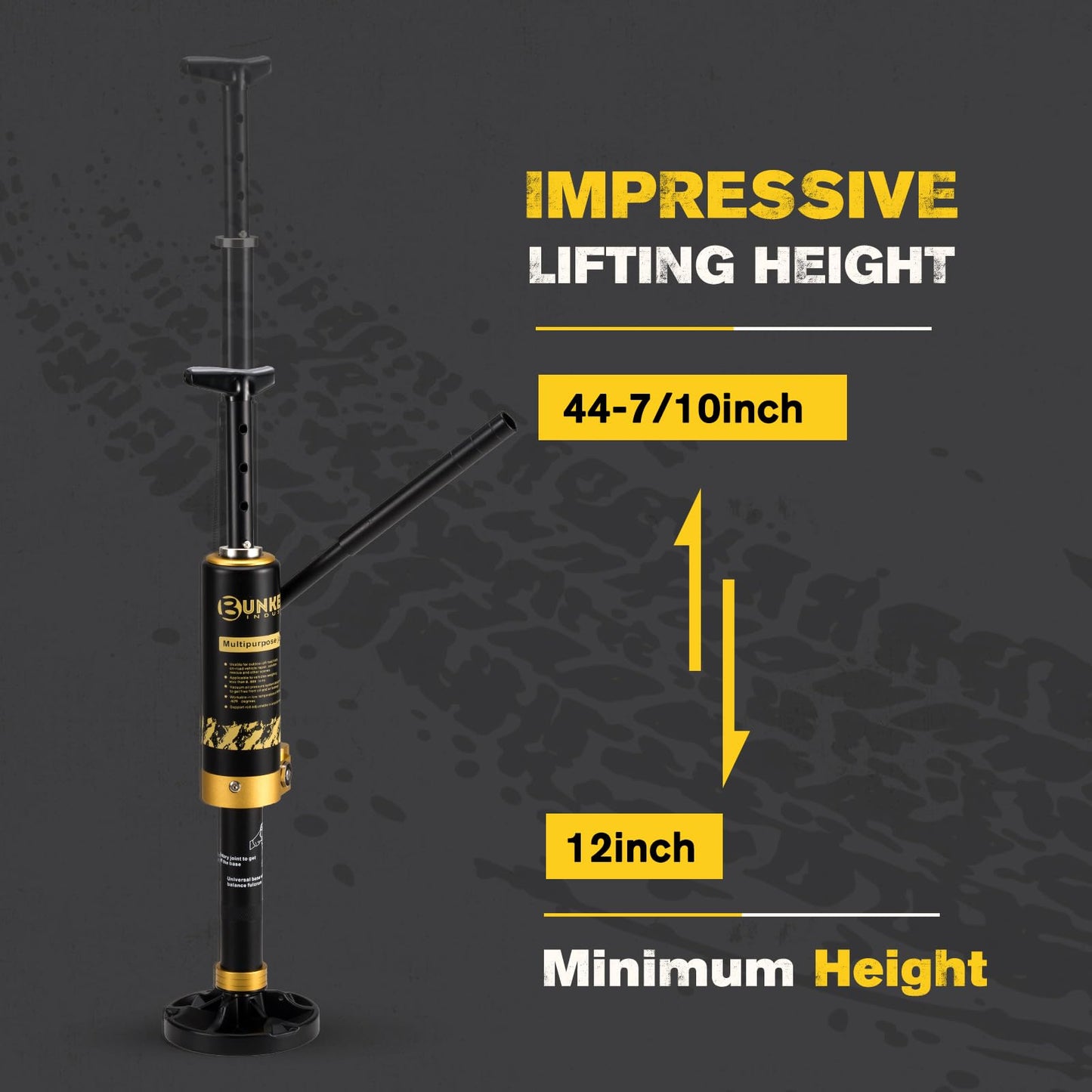 BUNKER INDUST Portable Hydraulic Recovery Jack with Lift Mate, 4x4 Off Road Lift Jack for SUV ATV UTV, 19,400 lbs Lifting Capacity