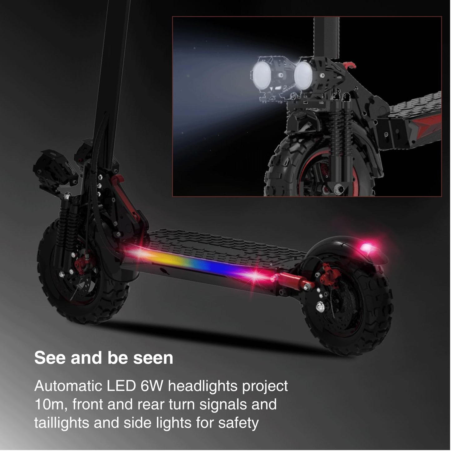 Electric Scooter Adults,1200/1600W Motor, 30/34 MPH Top Speed & 30/40 Miles Range, 48V 18/21AH Big Battery, 10/11" Off-Road Tire Folding E Scooter with Seat, Dual Braking System, Double Suspension