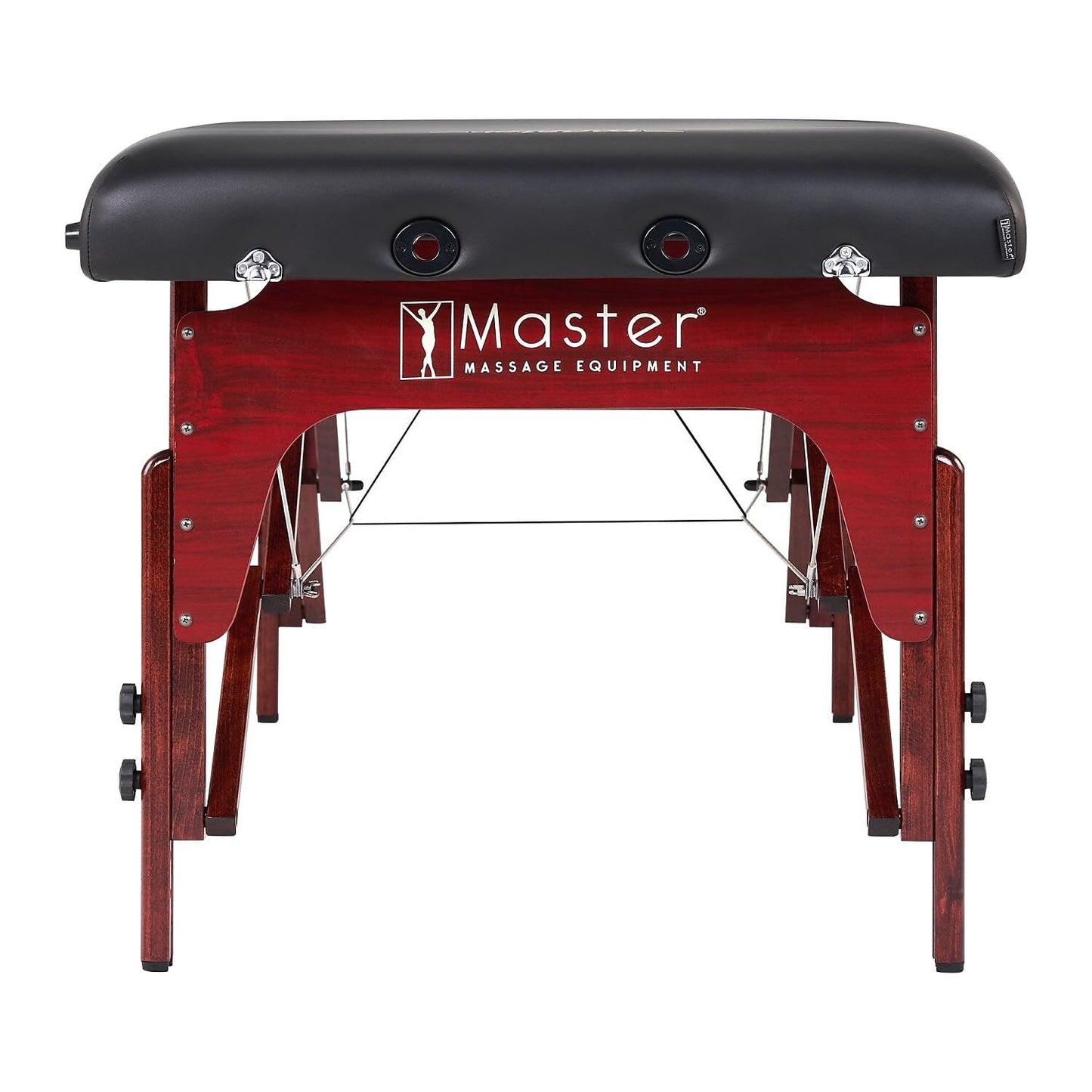 31" Montclair ThermaTop™ Master Massage Portable Massage Table with Memory Foam, Reiki Panels, & Shiatsu Cables (Black& Mahogany) Esthetician Bed- Lash Table