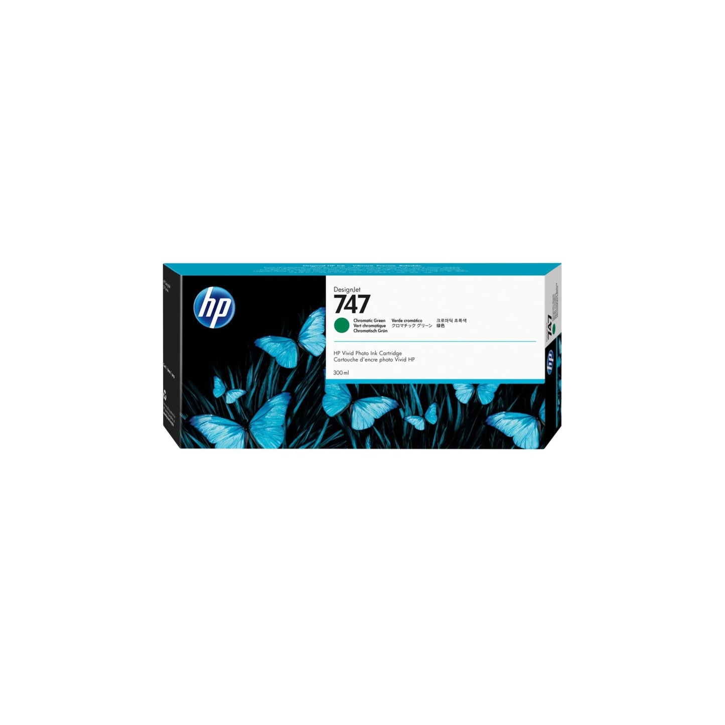HP 747 Chromatic Green 300-ml Genuine Ink Cartridge (P2V84A) for DesignJet Z9+ Large Format Printers