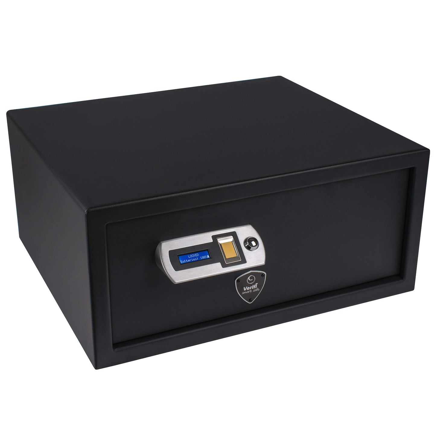 Verifi Biometric S5800 with FBI Fingerprint Sensor for Locker, Alloy Steel, 0.83 Cubic Feet Capacity, Wall Mount, Audible Alerts, Adjustable LED Lighting, Black