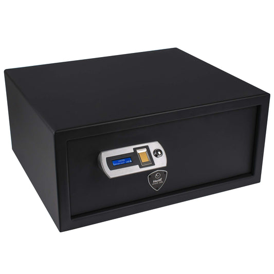 Verifi Biometric S5800 with FBI Fingerprint Sensor for Locker, Alloy Steel, 0.83 Cubic Feet Capacity, Wall Mount, Audible Alerts, Adjustable LED Lighting, Black