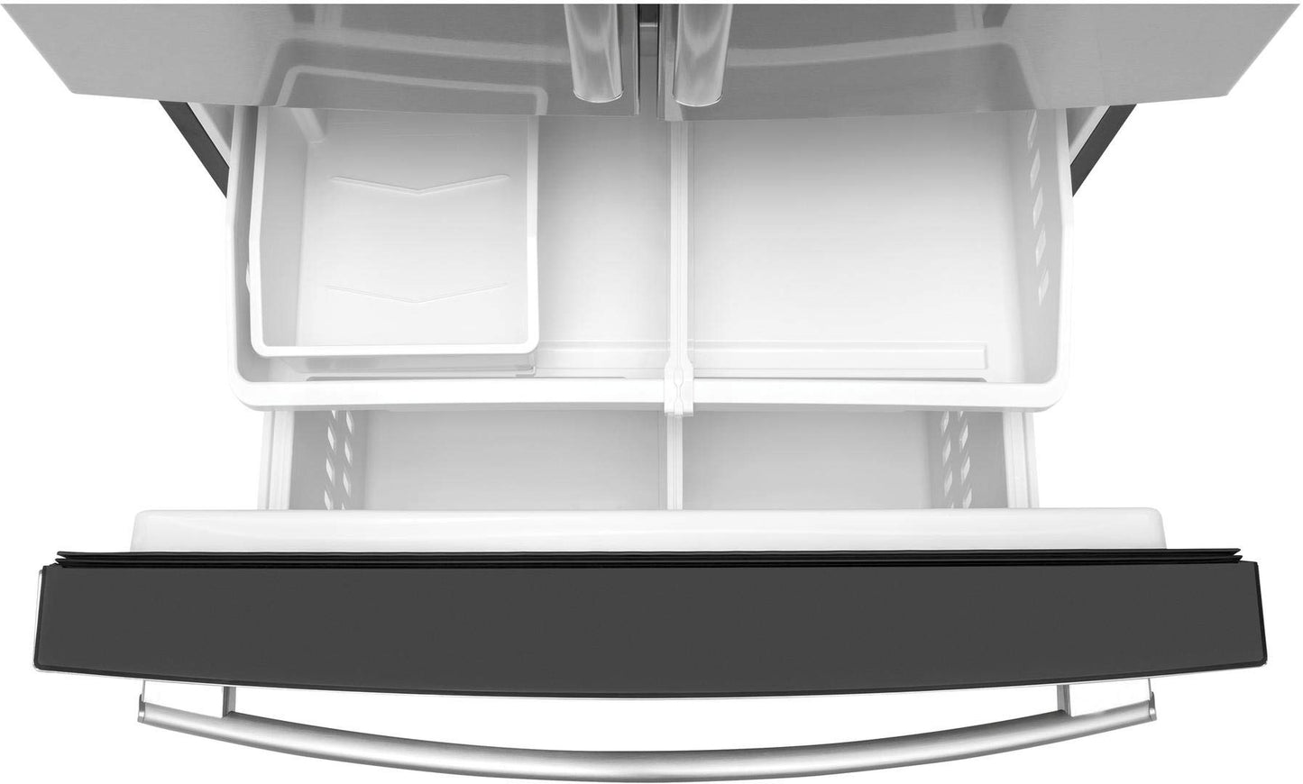 GE GNE27JYMFS 36" French Door Refrigerator with 27 cu. ft. Total Capacity LED Lighting Internal Water Dispenser Spill-Proof Shelves in Fingerprint Resistant Stainless Steel