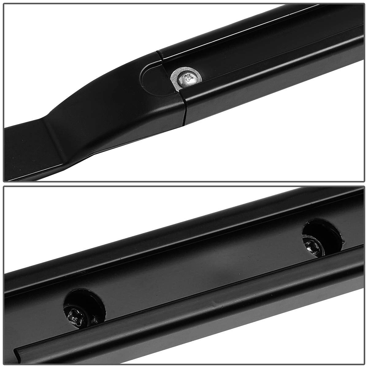 DNA Motoring ROOFR-W-010 Pair Aluminum Roof Rack Side Rail Bars Compatible with 10-16 Land Rover LR4 / 05-09 LR3,Black