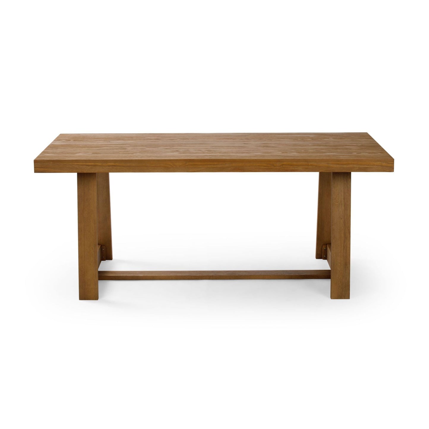 Plank+Beam 72 Inch Farmhouse Dining Table, Solid Wood Rustic Kitchen Table, Large Wooden Rectangular Dinner Table for Dining Room, Home Office, Living Room Furniture, Easy Assembly, Pecan Wirebrush