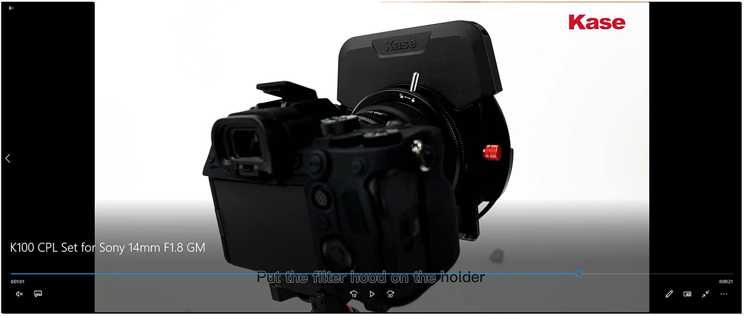Kase K9 100mm Filter Holder Kit + 150mm Magnetic ExoHolder + CPL Compatible with Sony FE 14mm F1.8 GM Lens