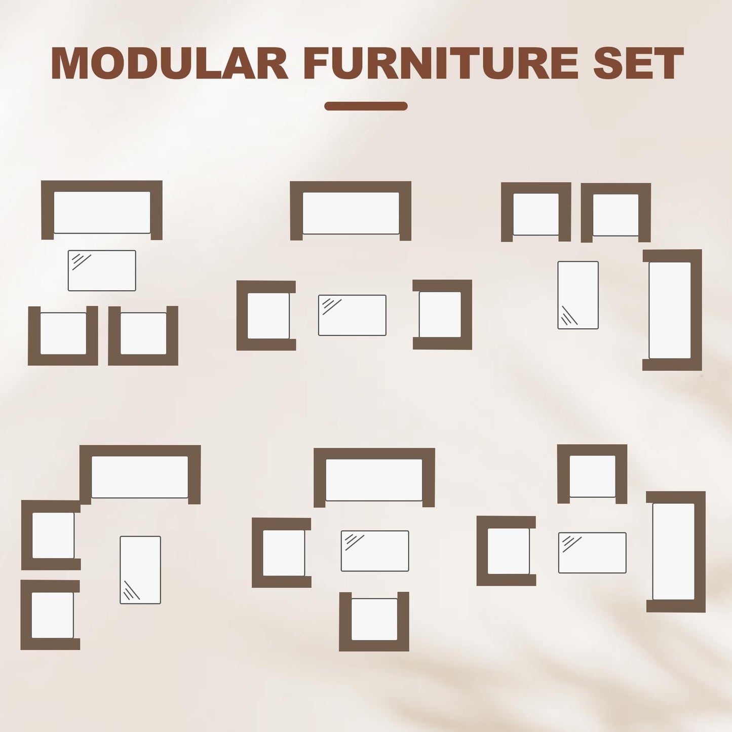 GarveeHome 4-Piece Patio Furniture Set, Outdoor Conversation Set with Coffee Table, All-Weather PE Rattan Wicker & Steel Frame, Modern Seating for Garden, Porch, Lawn, Balcony(Brown & Beige)
