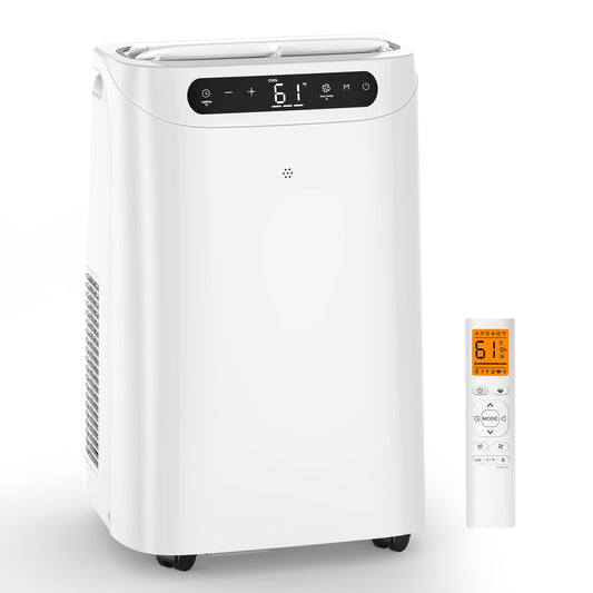 12000 BTU Portable Air Conditioners for Room Cooling up to 500 Sq. Ft, 3-IN-1 Quiet Portable AC Unit with Dehumidifier Fan, Remote Control, Smart Sleep Mode, 24H Timer, Windows Kit Included