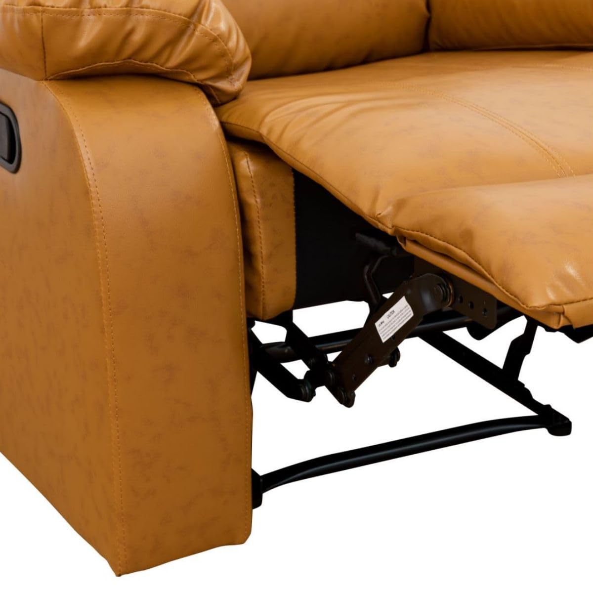 UOCFYK Lounge Comfy Recycled Leather Manual Reclining Sofa Modern Loveseat Couch for Small Living Room/Dorm/Bedroom/Office/Apartment for Small Spaces, (Ginger, Two-Person Seat)