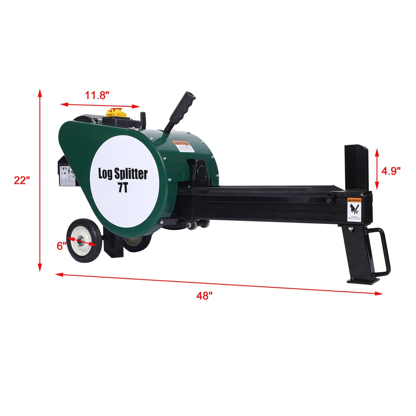 Double Flywheel Electric Log Splitter Log Splitter Electric Portable 7 Ton hotizontal 2HP 16A,Electric firewood Splitting Machine