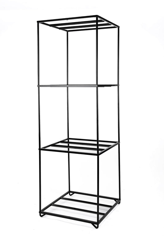 Deebior 1Pc Universal Black Rustproof Steel Double Sided Wheel Rim Display Stand,Car Wheel Rims Shelf Organizer, Heavy Duty Multi Tire Rim Stand for Garage Repair Shop 243B