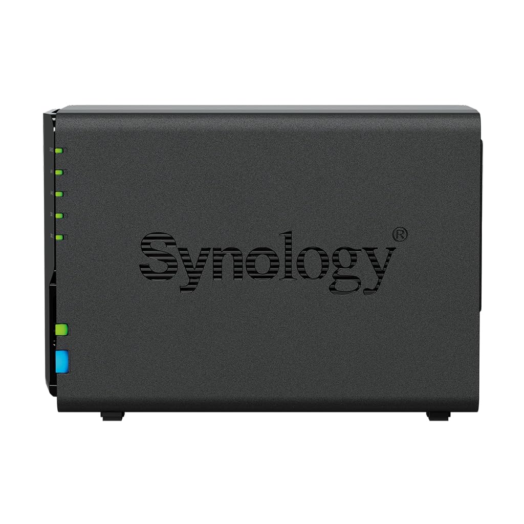 Synology DiskStation DS224+ NAS Server with Celeron 2.0GHz CPU, 6GB Memory, 8TB SSD Storage, 2 x 1GbE LAN Ports, DSM Operating System