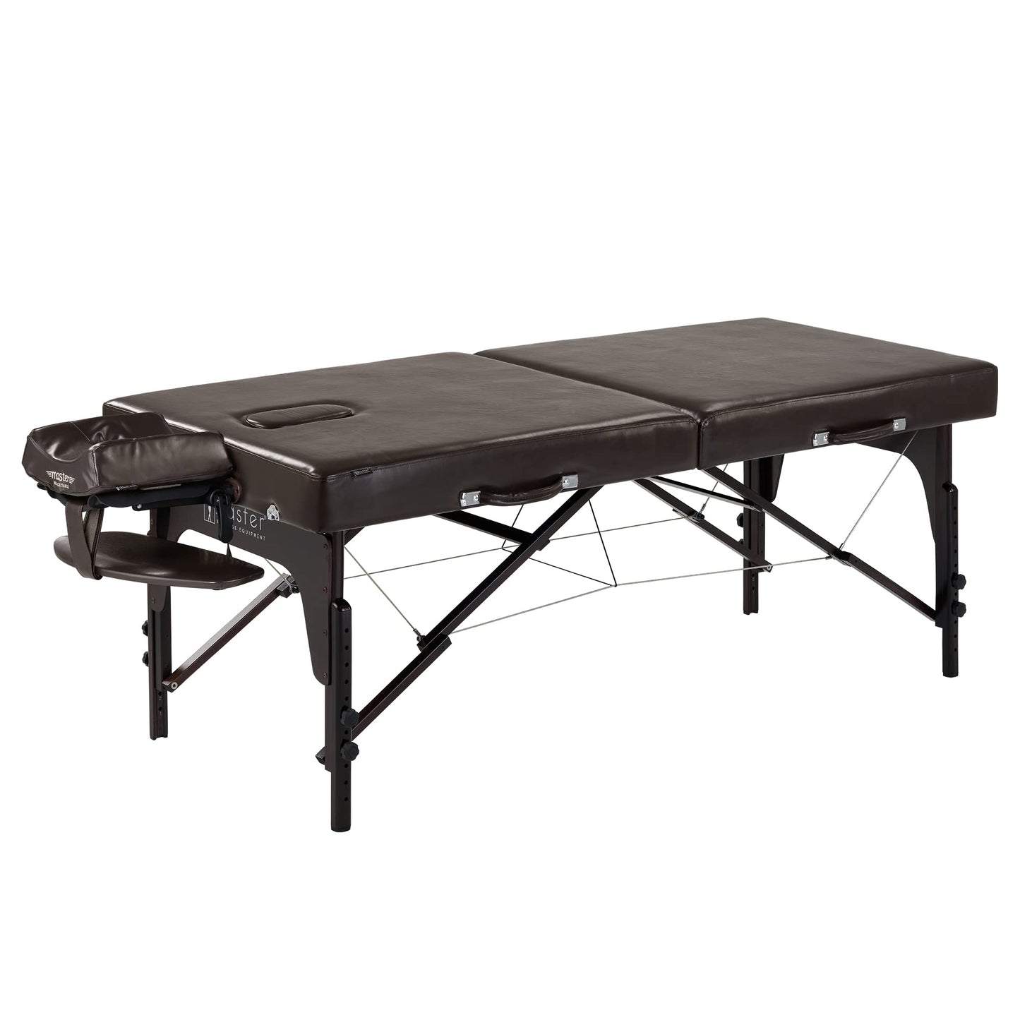 Master Massage Supreme 31 Inch Extra Wide Portable Massage Table, Supreme LX SPA Salon Facial Beauty Bed, Easy Set Up, 3" Thick of Memory Foam, PU Upholstery (Coffee)