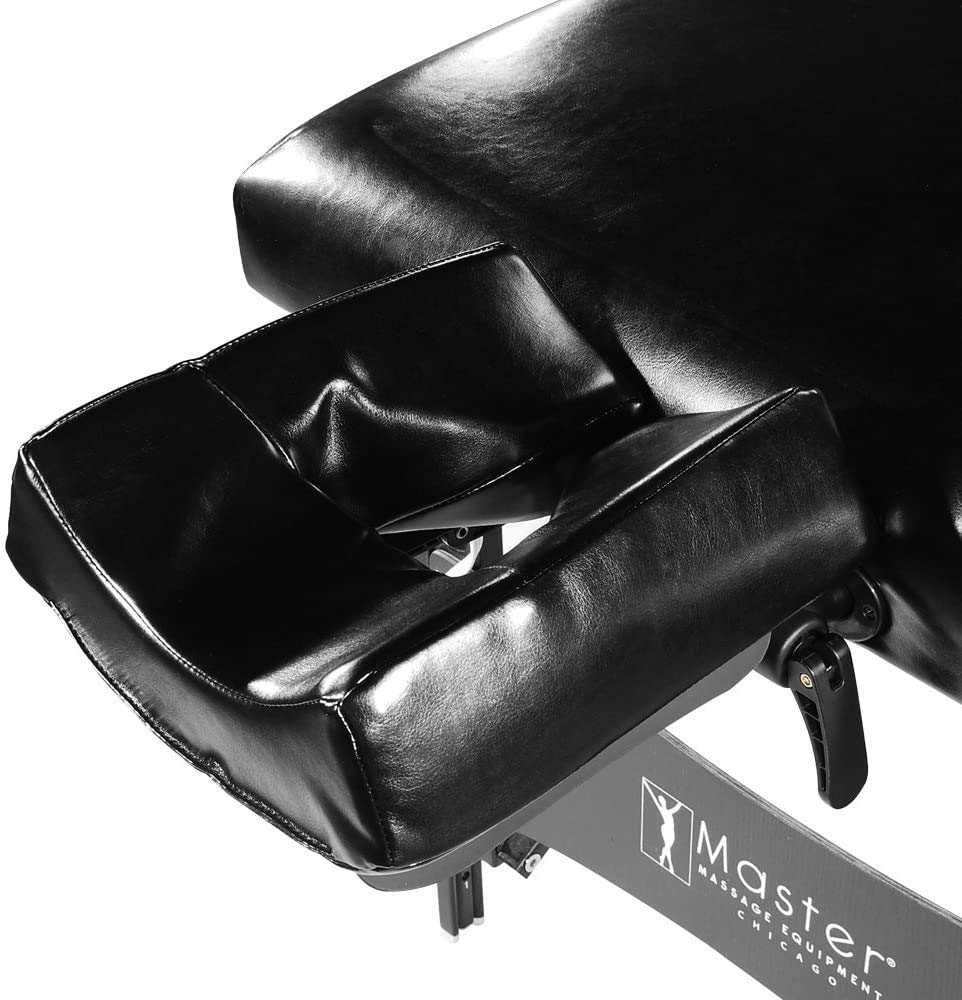 Master Massage 30” Galaxy Therma Top Portable Massage Table for Professional& Home Use, Adjustable Height Travel Massage Bed, Salon Beauty Spa Tattoo Lash Bed with Accessories (Black)