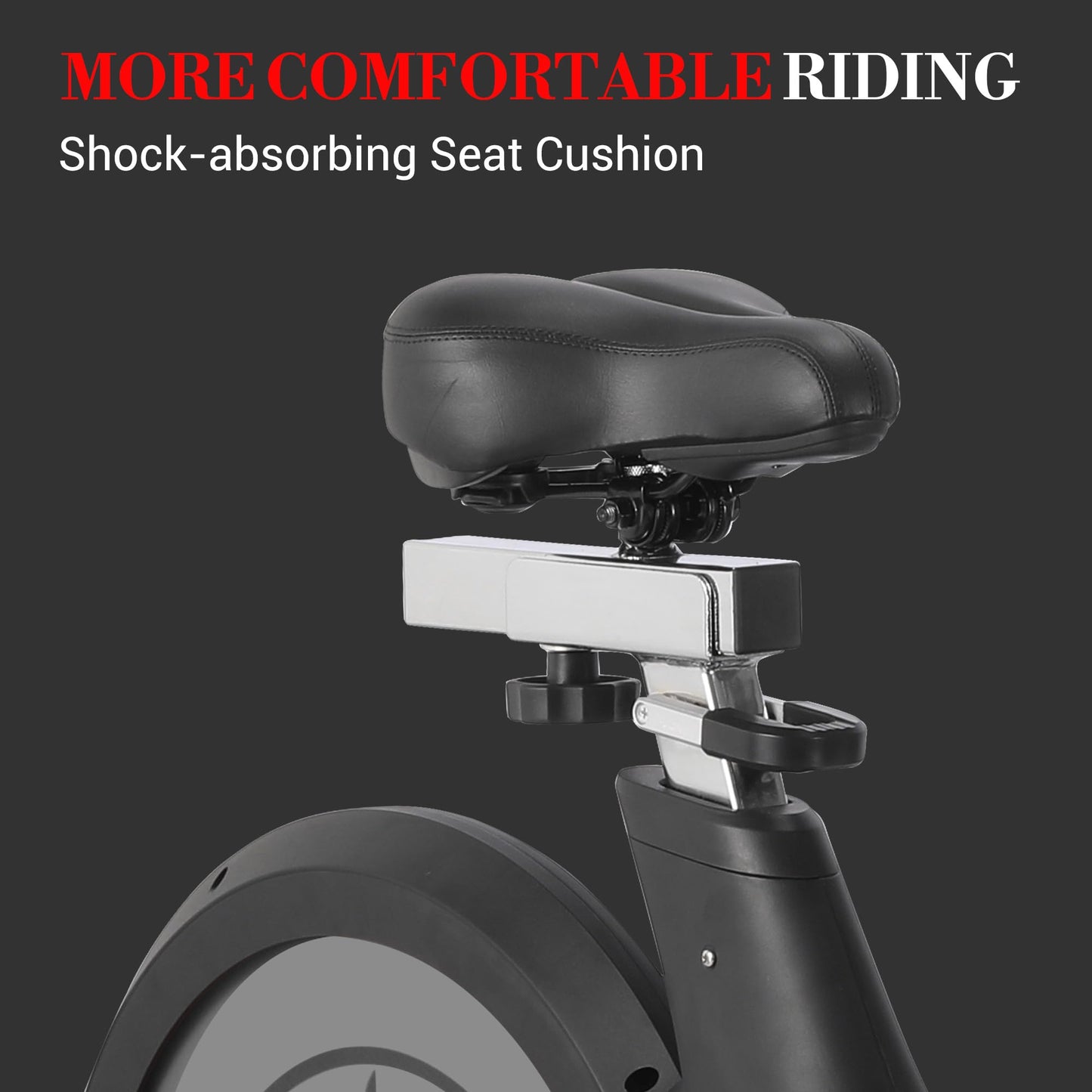 Magnetic Resistance Exercise Bike, Adjustable Seat Stationary Bike with Tablet Holder, 298 LBS Capacity Indoor Cycling Bike, Home Cardio Fitness Workout Equipment, Silver