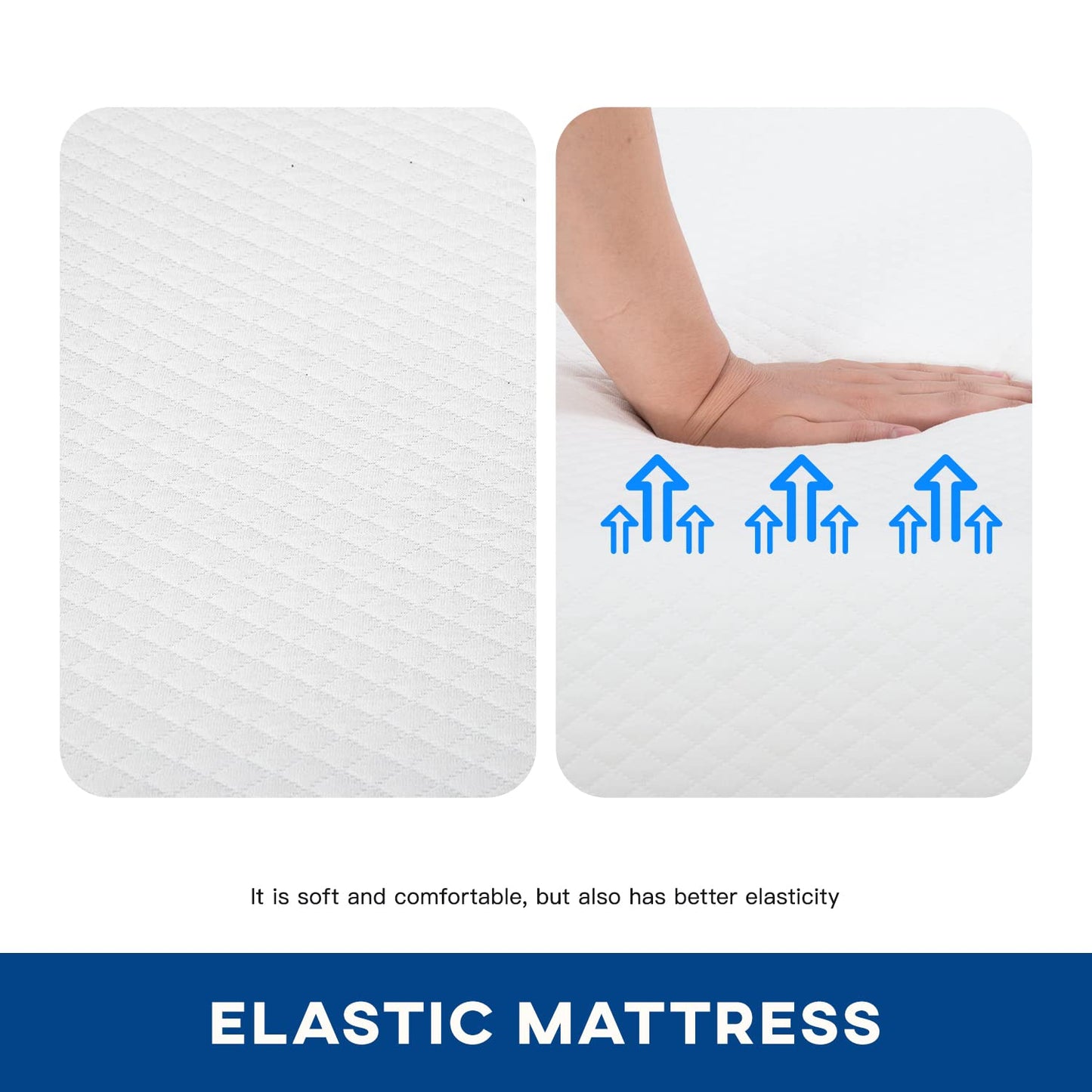 FDW | 10 Inch Queen Mattress | Medium Firm | Gel Memory Foam Mattress | White | Bed in a Box, CertiPUR-US Certified | Pressure Relief, Cooling Ventilated Foam | Washable Removable Cover