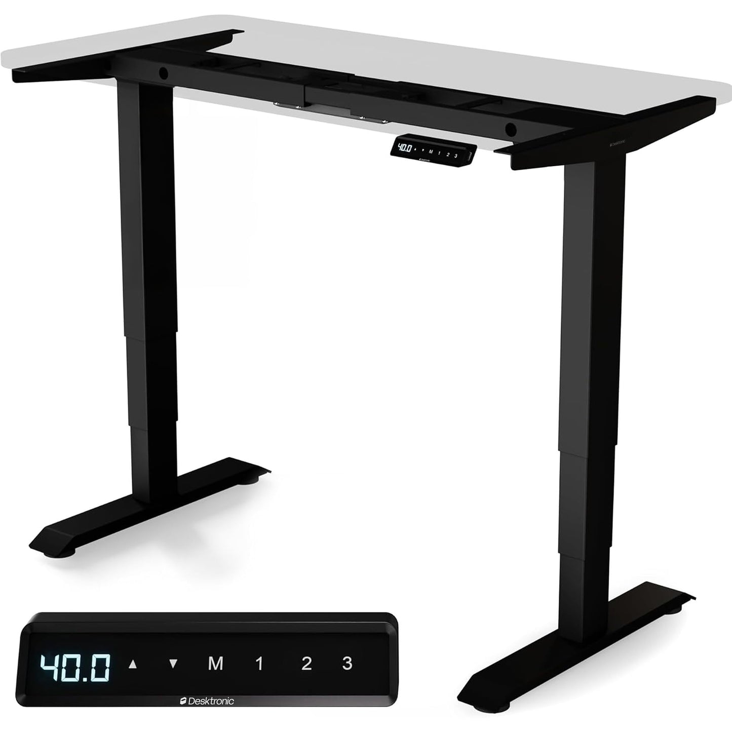 Desktronic Height Adjustable Standing Desk Frame — Ergonomic Sit Stand Desk Frame, Electric Dual Motors 353 lbs, USB & USB-C Charging, Wobble-Free, Touchscreen, 3 Memory Presets, Anti-Collision