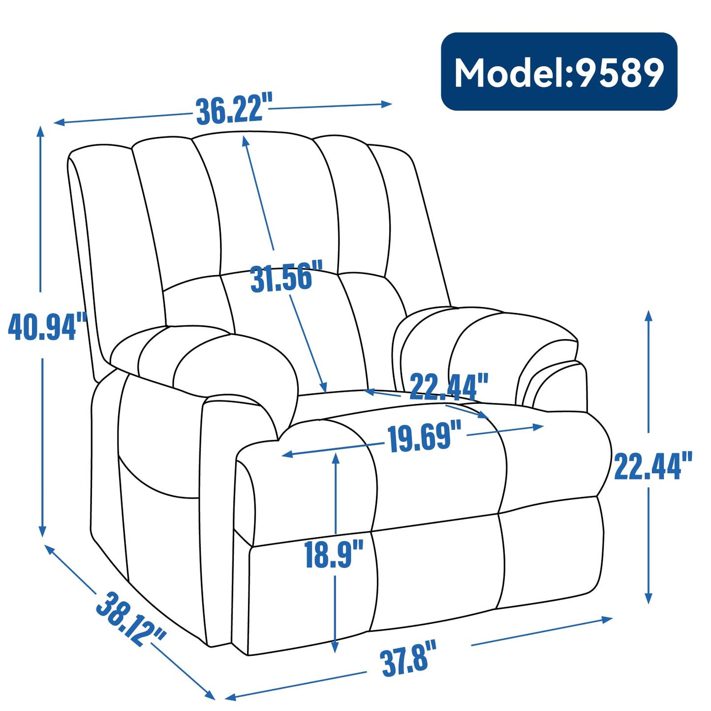 KEIKI Dual Motor Power Lift Recliner Chair,Massage Up to 350 LBS, Lift Recliners with Power-Remote