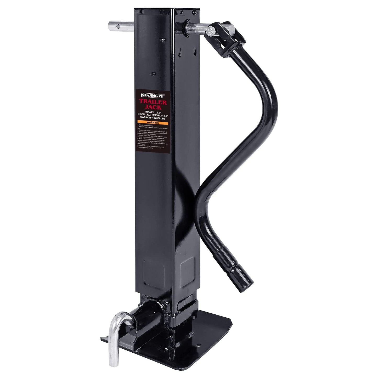 NBJINGYI 12000lbs Heavy-Duty Weld-On Square Tube Trailer Jack with Crank Handle