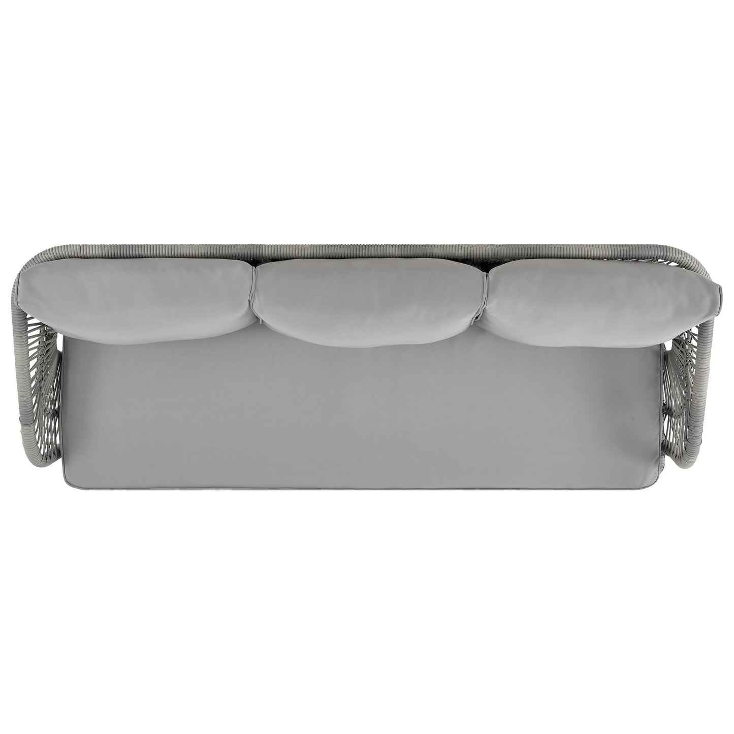 Manhattan Comfort Riviera 4-Piece 5 Seater Patio Conversation Set with Cushions, Grey