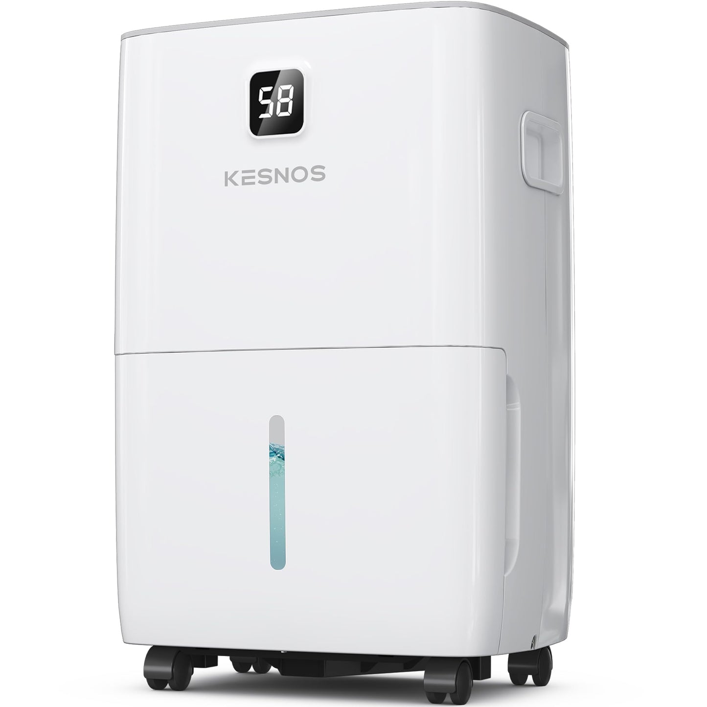 Kesnos 150 Pints Dehumidifier for Basement, Commercial and Industrial Large Room, 2.11 Gal Water Tank with Drain Hose, Ideal for Whole Home up to 7,500 Sq. Ft., Front LED Display, Timer