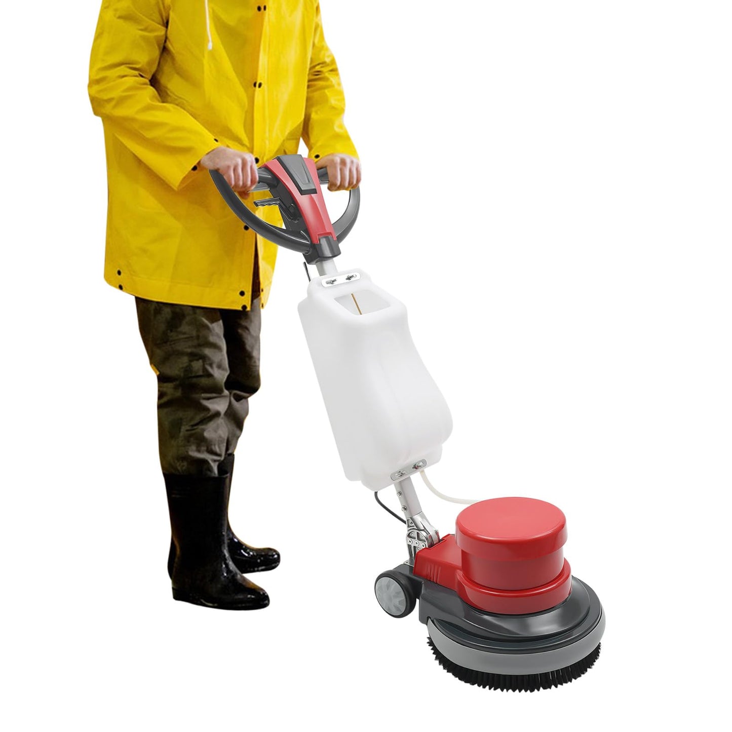 1100W Electronic Floor Cleaning Machine,Commercial Floor Cleaner Machine, Multi-Purpose Carpet Cleaning Machine for Home,Floor Scrubber & Polisher, Large Water Tank, 39-Foot Long Cord