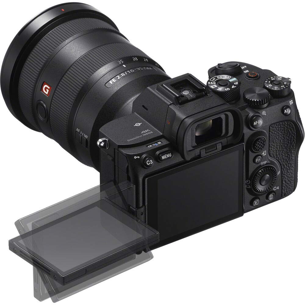 Sony α7S III Full-Frame Mirrorless Camera Body (ILCE-7SM3/B) – 12.1 MP BSI Sensor, 4K 120p 10-Bit Video | Sony FE 24mm Lens, 64GB Memory Card, 2 x NP-FZ-100 Battery, Case, External Charger and More