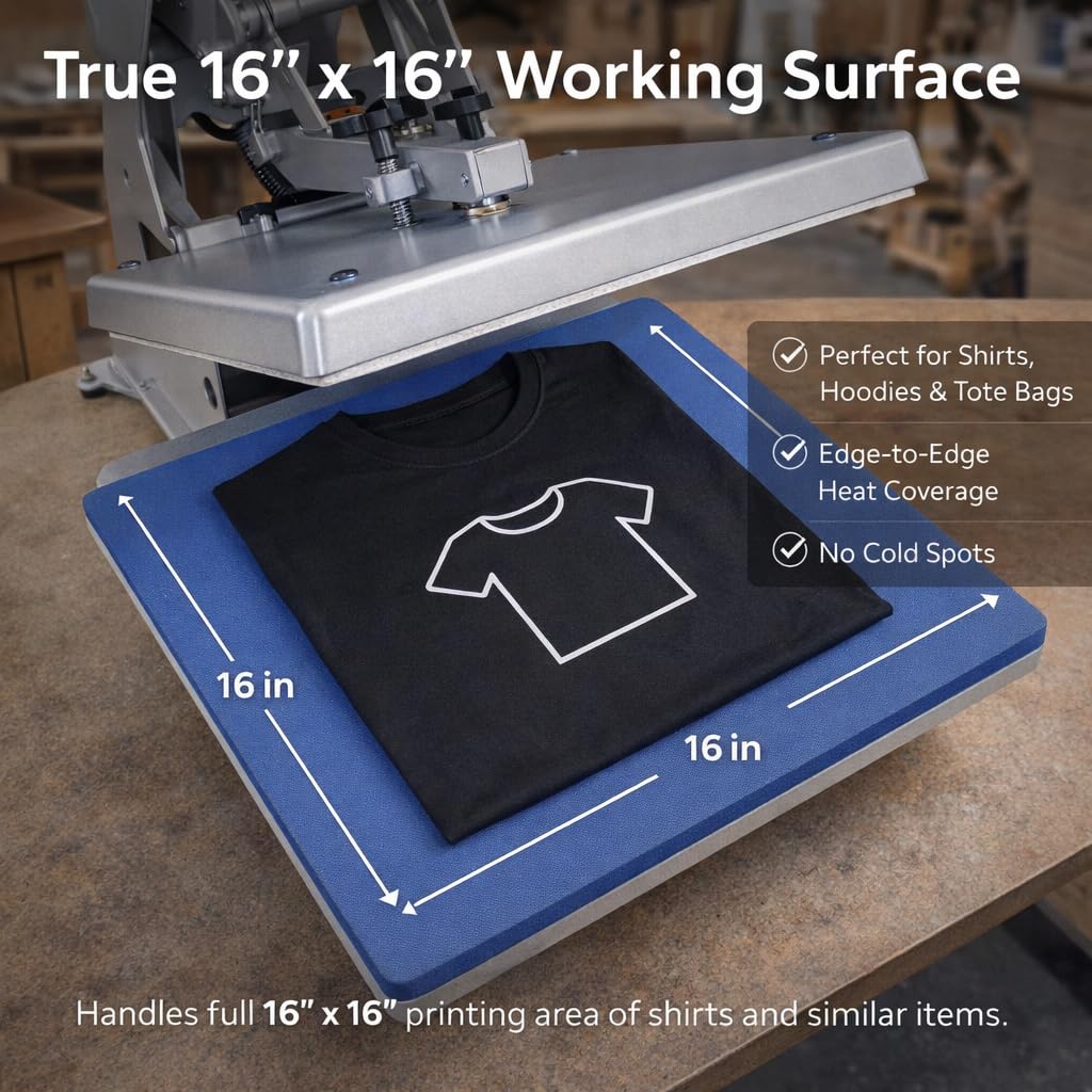 Stahls' Hotronix Auto Clam Heat Press 16"x16" - 110V: Professional Grade for Perfect Transfers Every Time. Experience Efficiency and Professional Results, Elevating Your Creations to The Next Level.