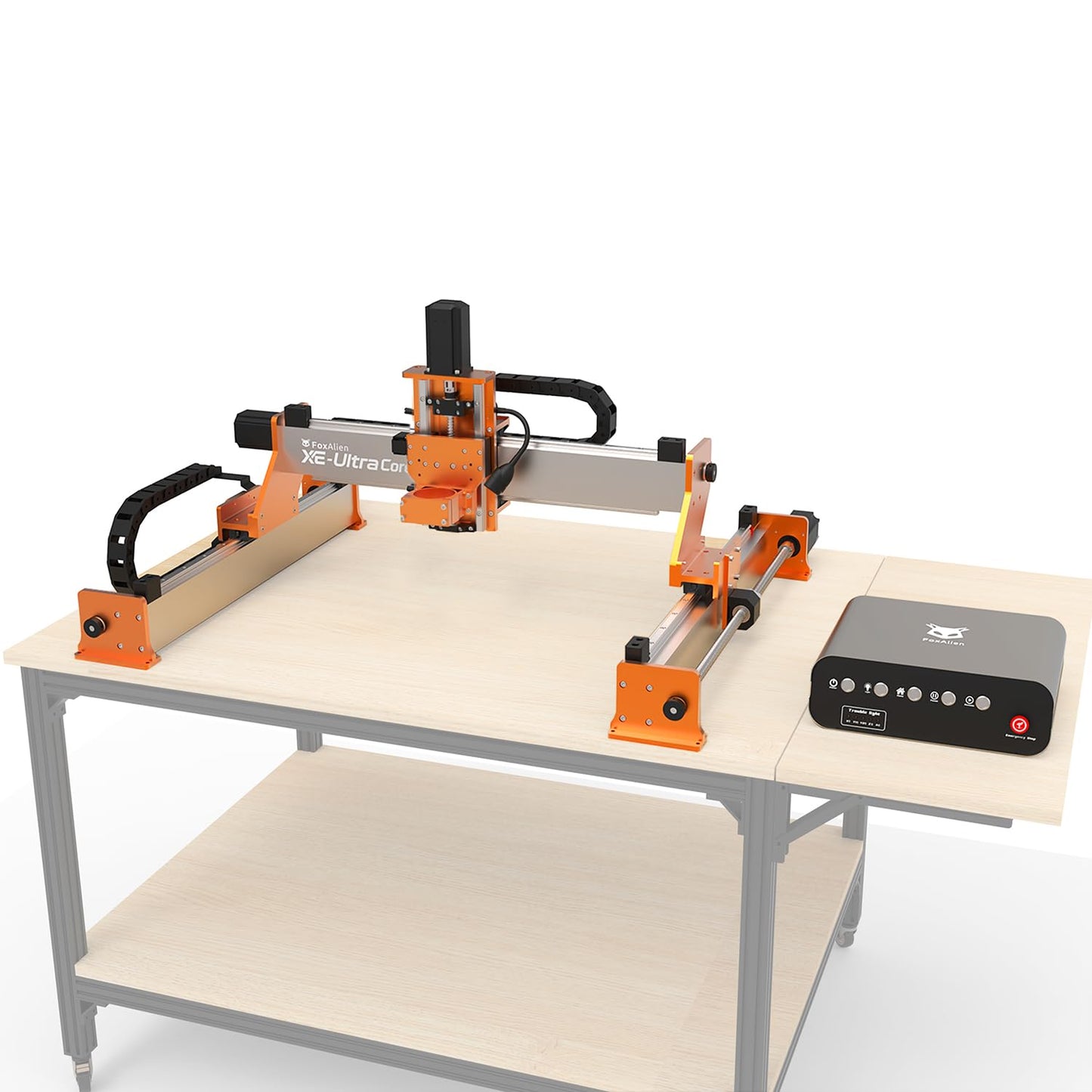 FoxAlien XE-Ultra Core Desktop CNC Router Machine, 17x17in Active Area with NEMA 23 Closed-Loop Stepper Motor, Large Benchtop Engraving & Milling Machine for Wood, Aluminum, Carbon Fiber DIY Projects