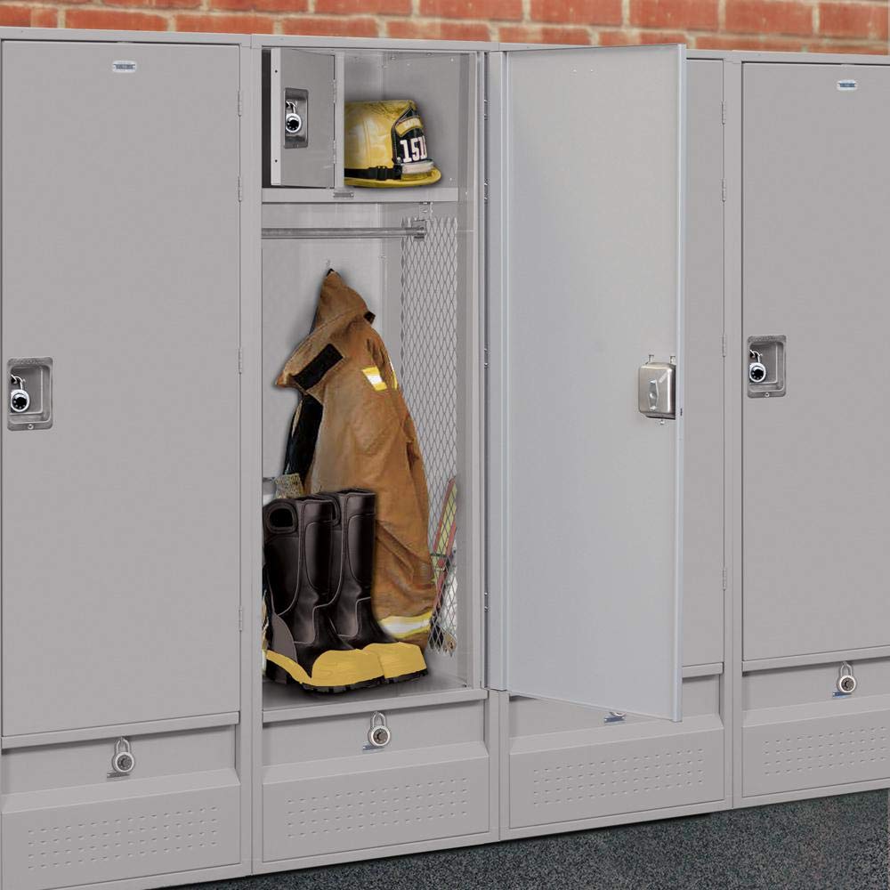 Salsbury Industries 71024GY-U Solid Door 6-Feet High 24-Inch Deep Unassembled Standard Gear Metal Locker, Gray