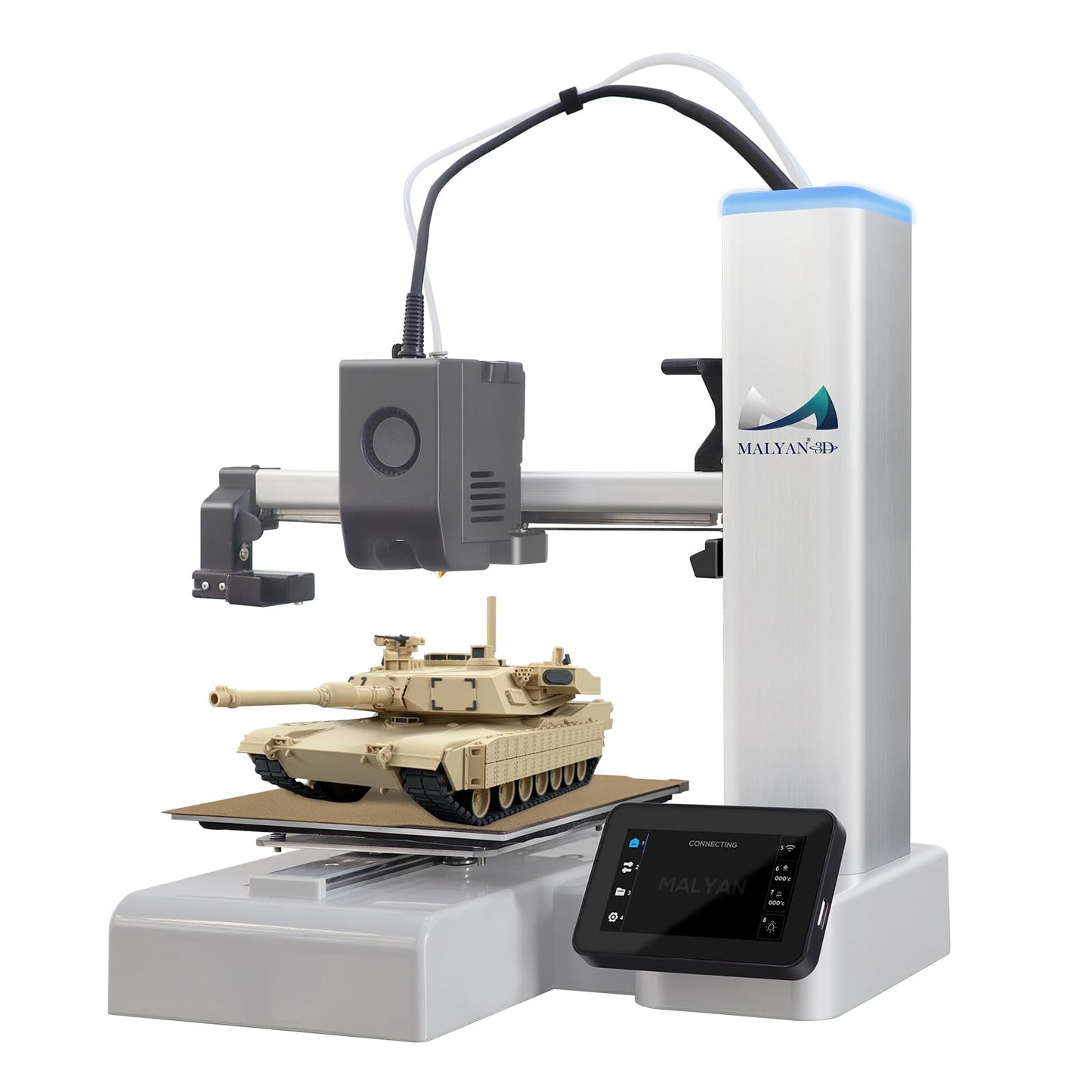 MALYAN M200 Ultra Mini 3D Printer, Max 600mm/s High Speed Printing for Kid and Beginner, Full-Auto Leveling & Smart Vibration Compensation with Camera for Monitoring, Print Size 180x180x180mm