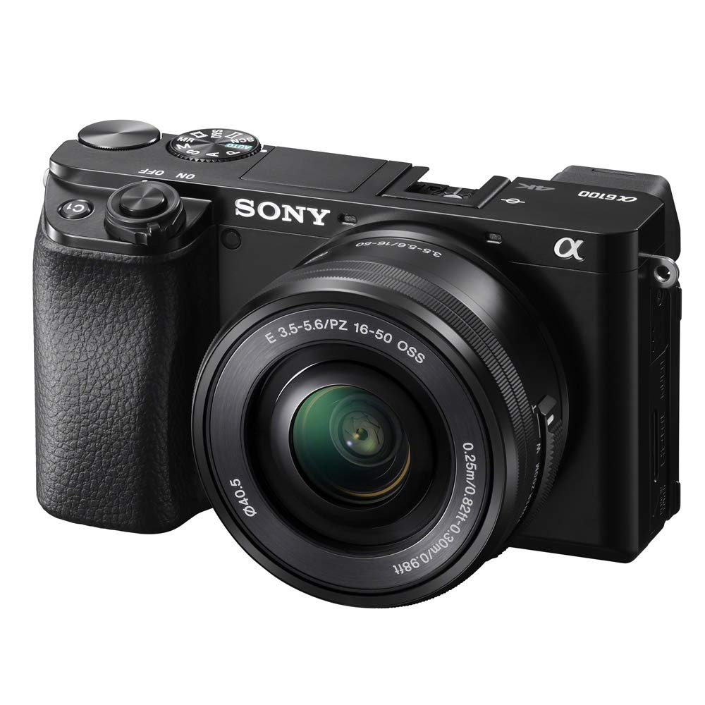 Sony a6100 Mirrorless Camera 4K APS-C ILCE-6100YB with 2 Lens Kit 16-50mm + 55-210mm | Official Sony USA Partner Model | Bundle with Deco Gear Photography Case + Flash & Accessories + Extra Battery