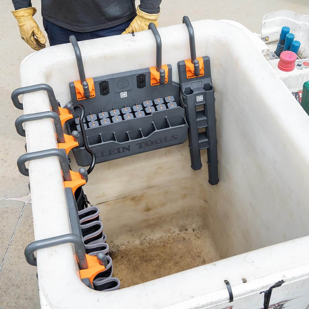 Klein Tools BC501S S-Hook Hard Tool Storage Module, 18 Compartments, Magnetic, Optional S Hooks Secure Module to Aerial Utility Buckets