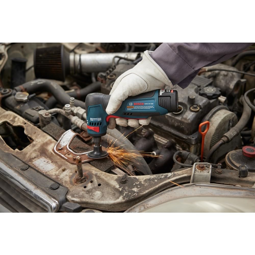 Bosch GWG12V-20SB23 12V Max Brushless 1/4 In. Right Angle Die Grinder Kit with (2) 3 Ah Batteries