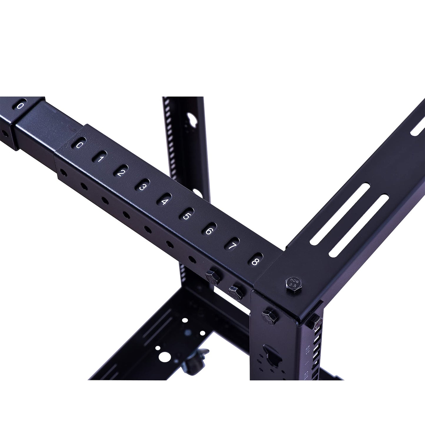 RackPath 25U Open Frame Server Rack – Heavy Duty 4 Post Adjustable Depth with Casters