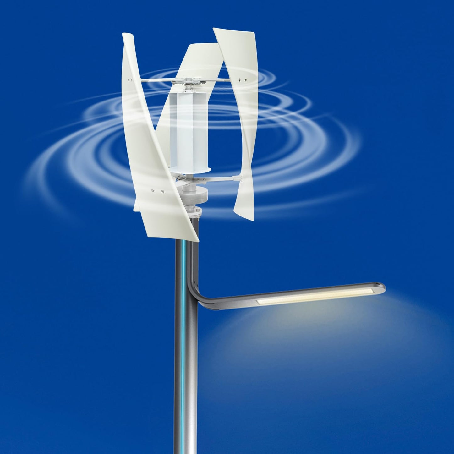 eaizybuk 100W Wind Turbine Generator Kit, 12V/24V Vertical Wind Turbine 5.59Mph Spiral Structure Permanent Magnet Levitation Motor Low Noise for Home, Business, Industrial Energy Supply