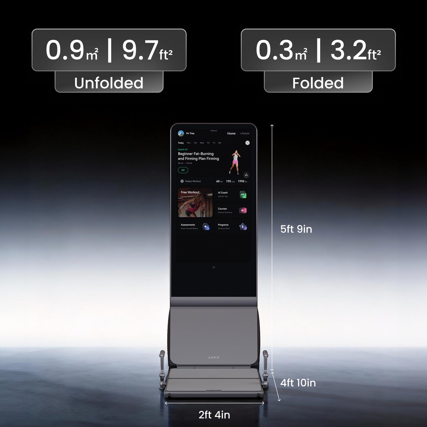 AEKE Smart Home Gym System- Fitness Mirror K1: AI-Powered All-in-One Fitness Machine for Full-Body Strength Training and Personalized Workouts