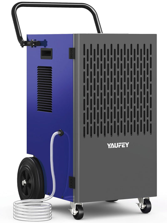 Yaufey 155 Pints Commercial Dehumidifier with Pump, for Basement up to 8000 Sq. Ft, Large Capacity Industrial Dehumidifier for Large Room with Intelligent Humidity Control