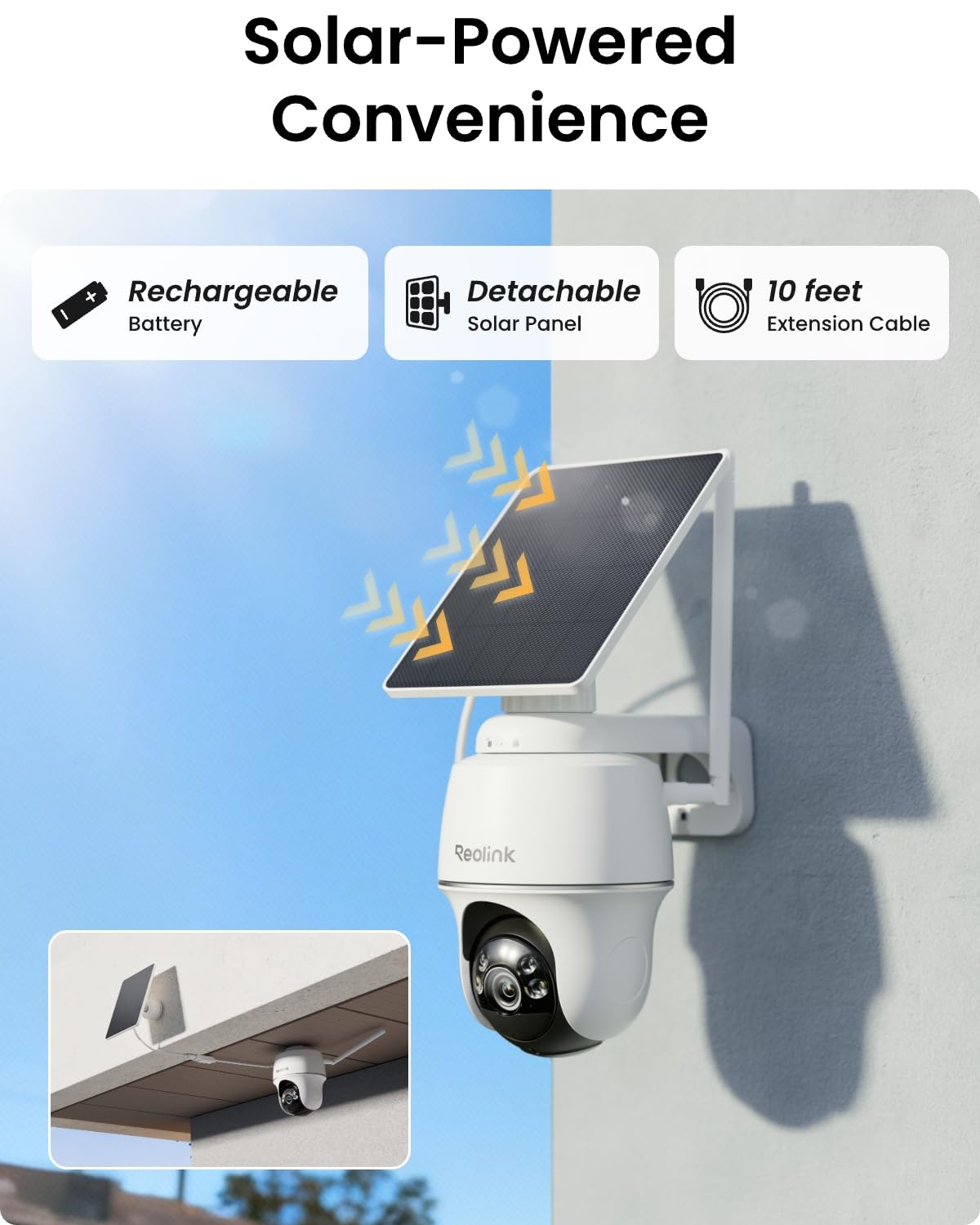 REOLINK 5MP Solar Security Cameras Wireless Outdoor, 360° Pan Tilt Auto-Tracking, Smart AI Detection, Up to 1TB Local Storage, 2.4/5GHz Dual-Band WiFi, Home Hub Mini with 2X Argus PT + Solar Panel
