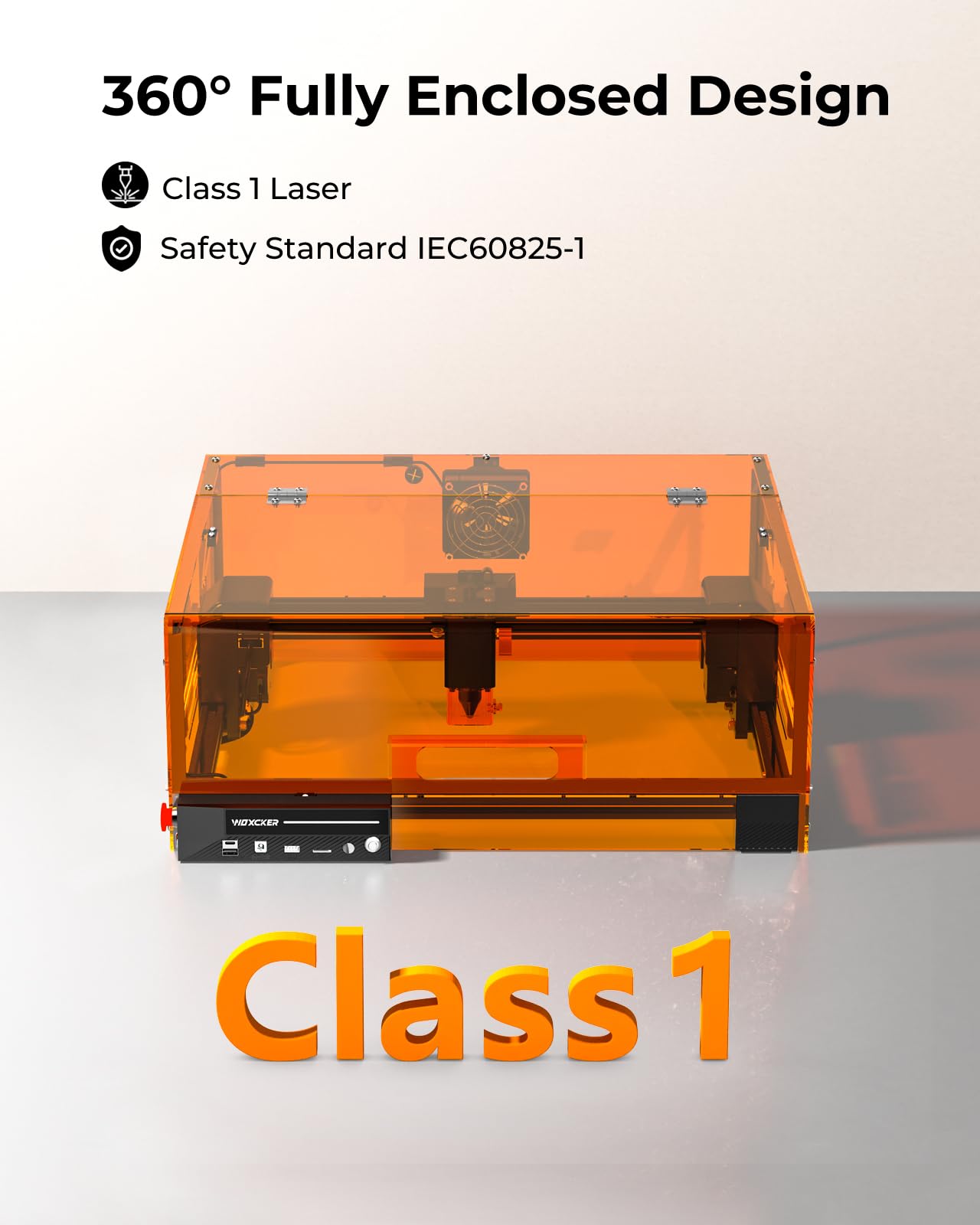 Laser Engraver, 5.5W Enclosed Diode Machine 300×300mm Working Area for Precise Marking, DIY Etching Machine for Wood, Metal, Acrylic Engraving and Cutting (Class 1 Laser 5500mW Output)