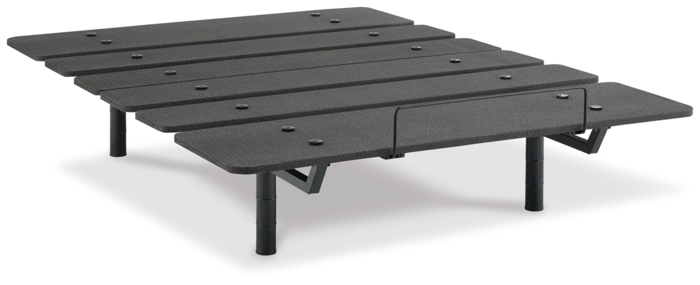 Signature Design by Ashley Cosmic Power Base Traditional Twin XL Adjustable Base with Head and Foot Incline, Wireless Remote and USB Ports, Black