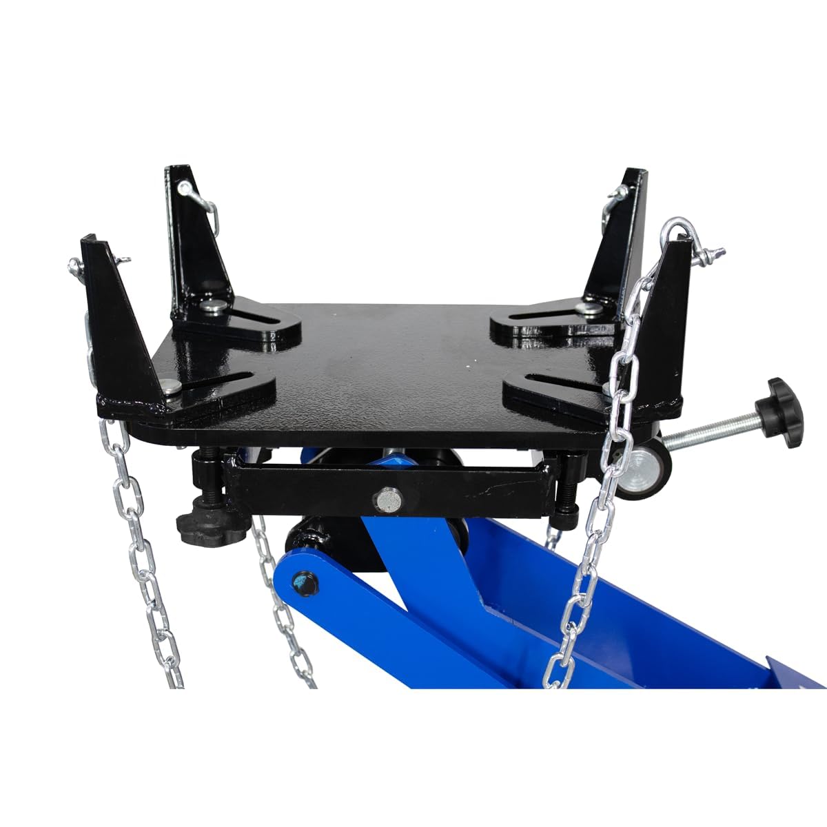 K Tool International XD63517 2 Ton Transmission Jack for Garages, Repair Shops and DIY, 4,000 lbs., 37.4" Height, Saddle Tilt +/-25 Degrees, Built-in by-Pass System, 16.14" x 20.87" Head, Blue