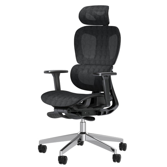 PatioMage Ergonomic Office Chair with Footrest, Big and Tall Desk Chair with Adjustable Lumbar Support, Seat Depth & 3D Armrests, High Back Mesh Computer Chair for Home Office, Black