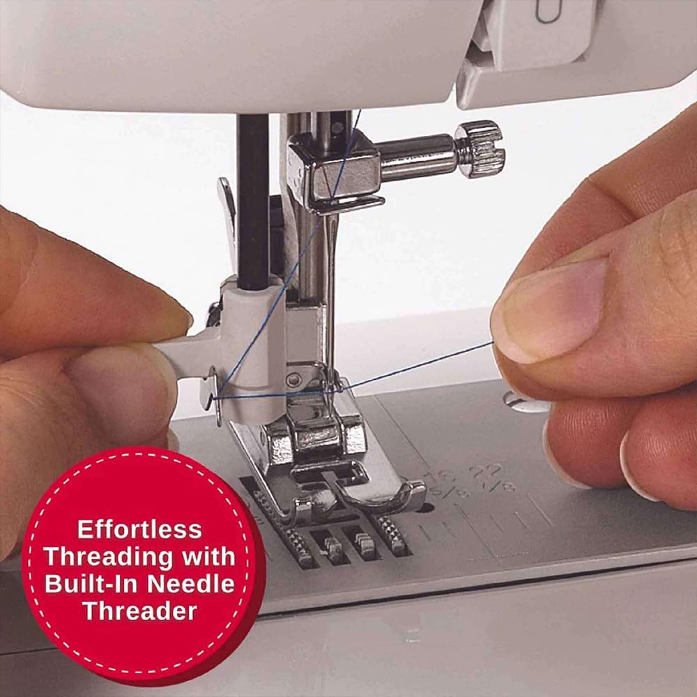 SINGER Heavy Duty 6380 Sewing Machine with Extension Table & Accessory Kit | Strong Motor with Enhanced Piercing Power, 110 Stitch Applications, Full Metal frame, 1-step Buttonhole & LED Light