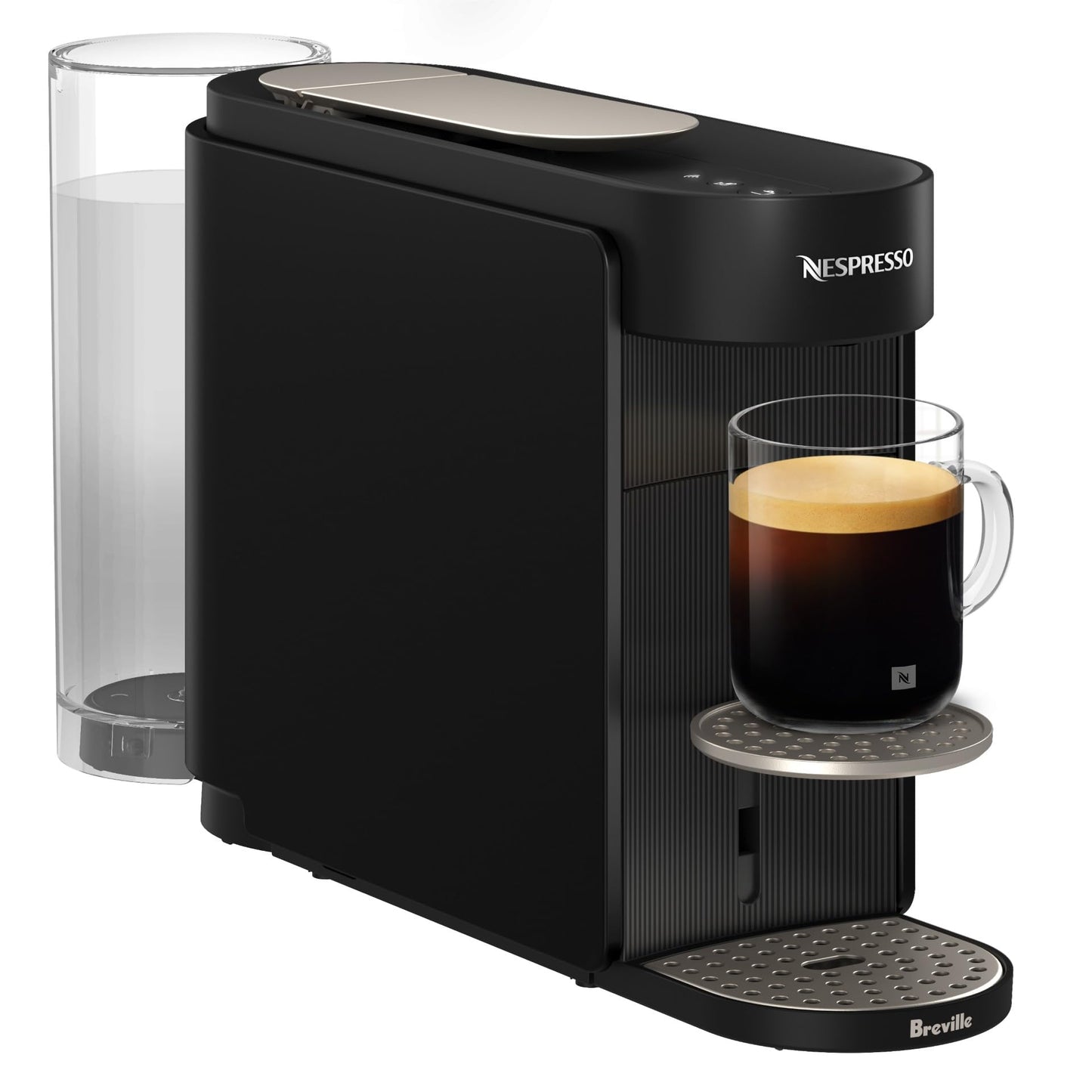 Nespresso Vertuo Up Coffee and Espresso Maker with Aeroccino, by Breville, Ink Black