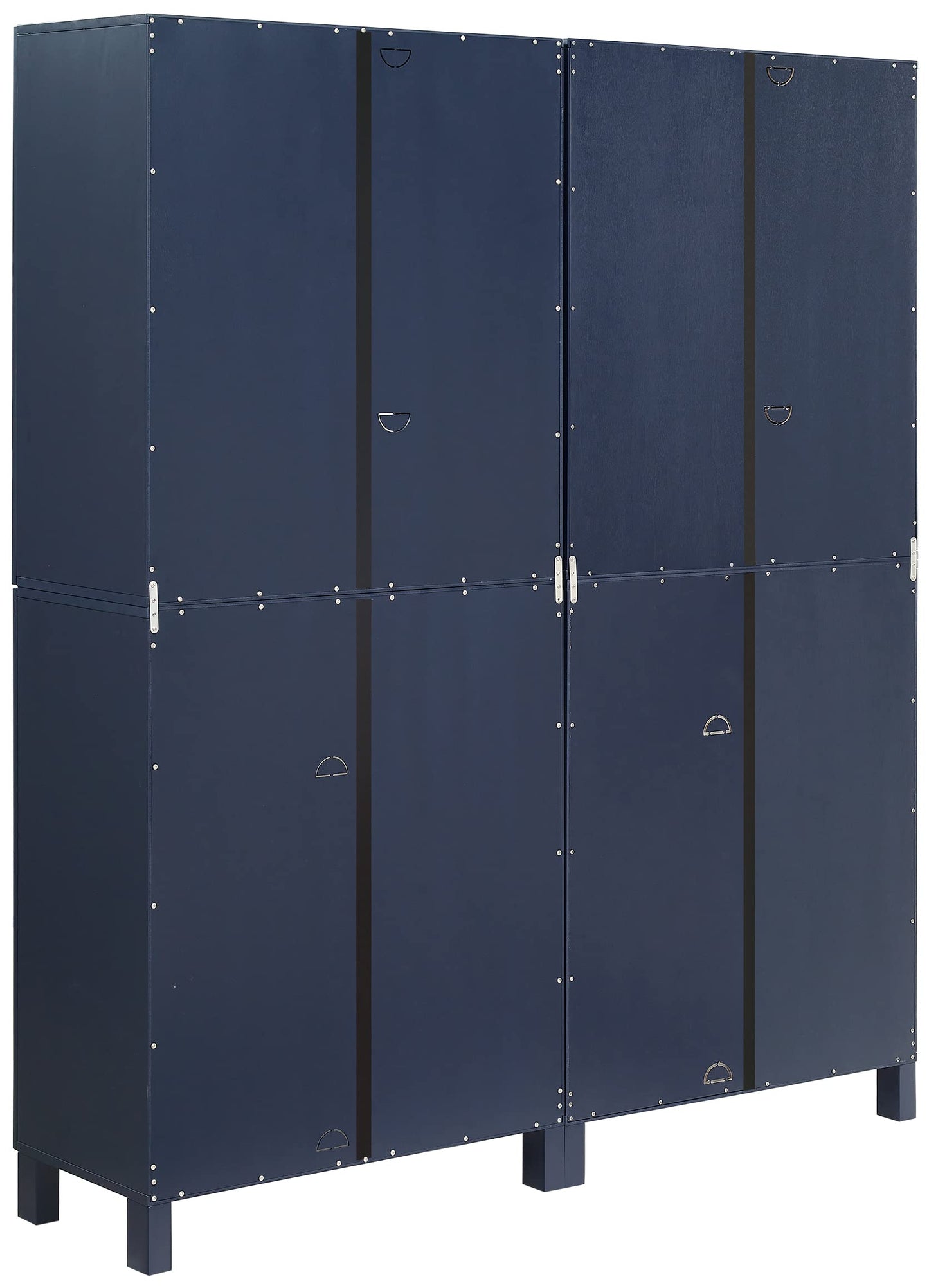 Crosley Furniture Cassai 2-Piece Pantry Storage Cabinet Set with Shelves, Kitchen, Dining, or Laundry Room, Navy
