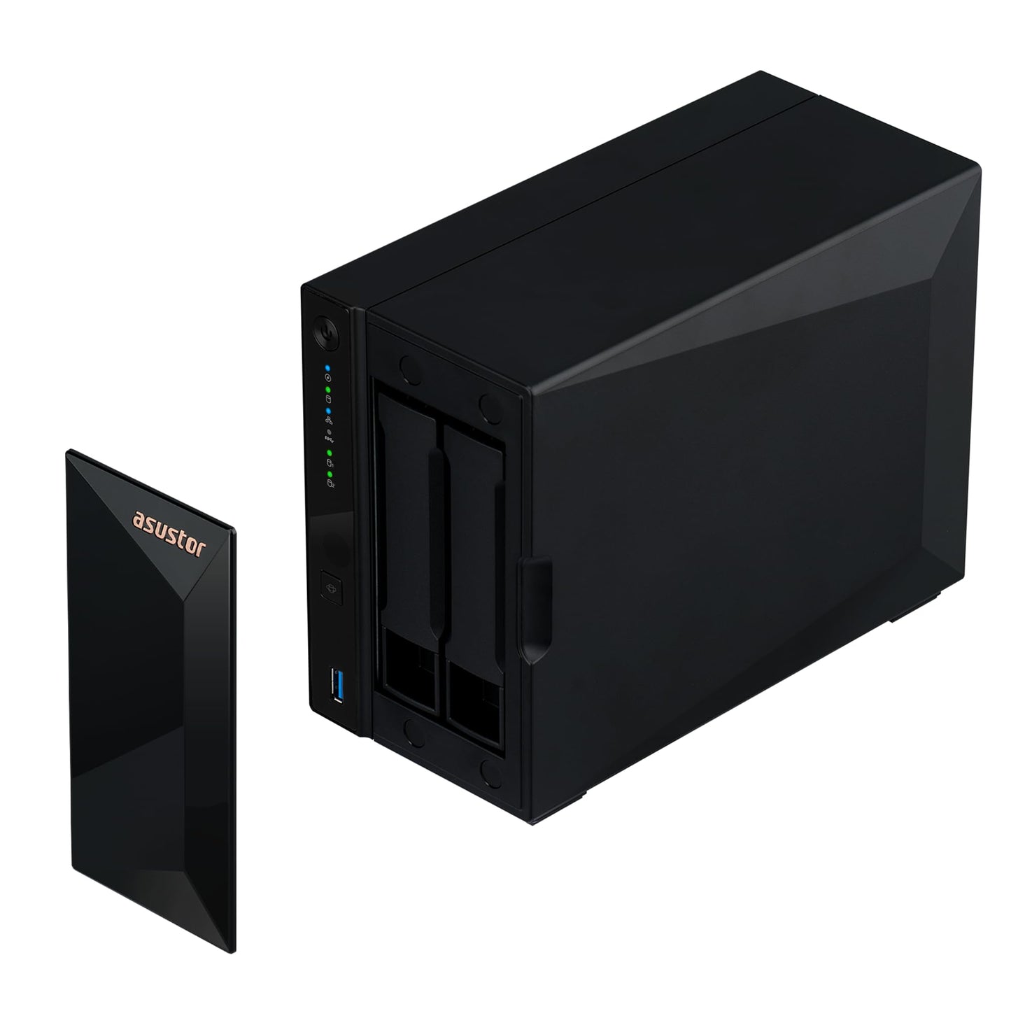Asustor Drivestor 2 Pro Gen2 AS3302T v2, 2 Bay NAS, 1.7GHz Quad-Core, 2.5GbE Port, 2GB RAM DDR4, Small Home Media Server, Network Attached Storage Device (Diskless)