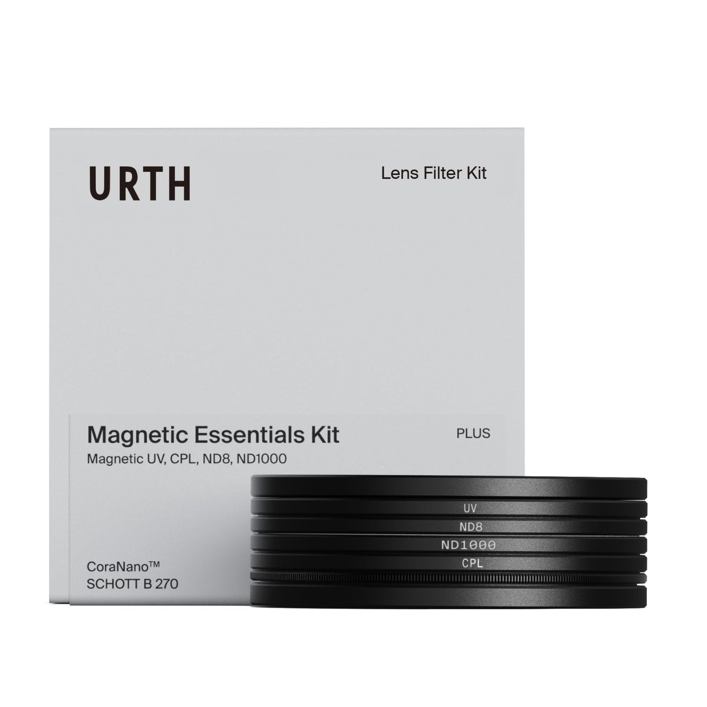 Urth 77mm 4-in-1 Magnetic Essentials Lens Filter Kit (Plus) — UV, CPL, Neutral Density ND8, ND1000, Nano-Coated HD Optical Glass, Camera Filters